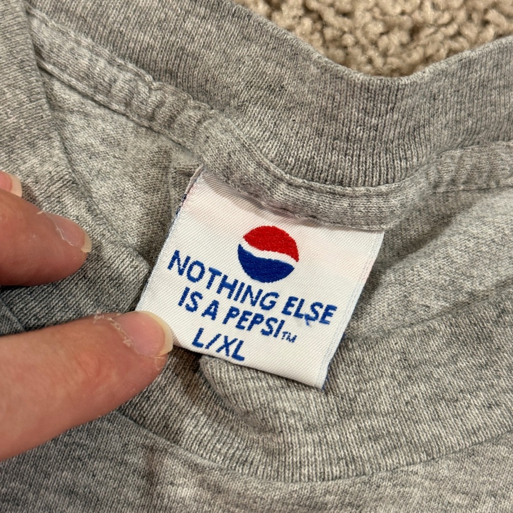 Pepsi Graphic T-Shirt Men L/XL Gray Good Vintage 90s Pepsi Generation Made USA - Picture 4 of 6